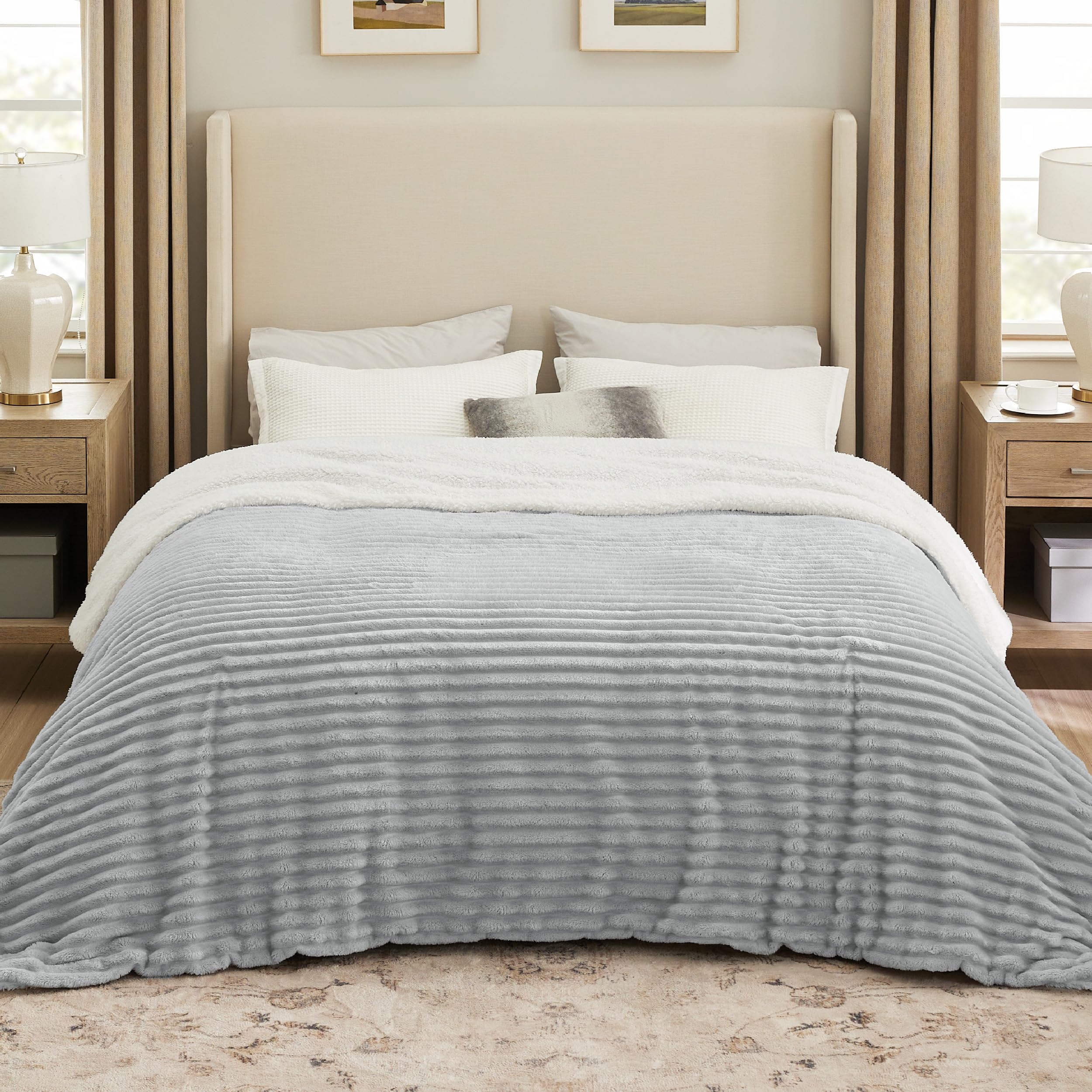 Bedsure Sherpa Blanket King Size for Bed - Super