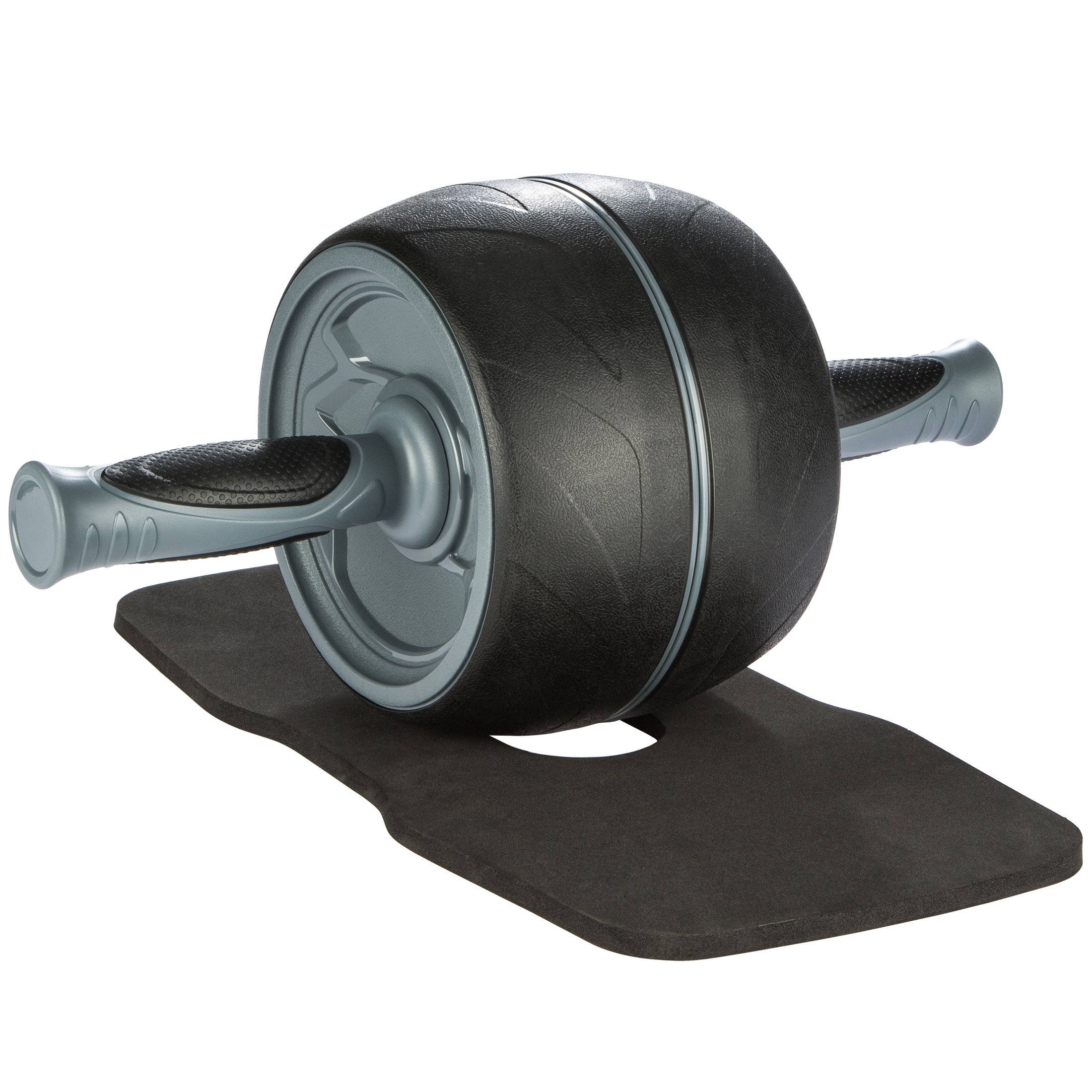 Ultrasport Premium "Ab Roller" with Knee Pads and Training Instructions - Black