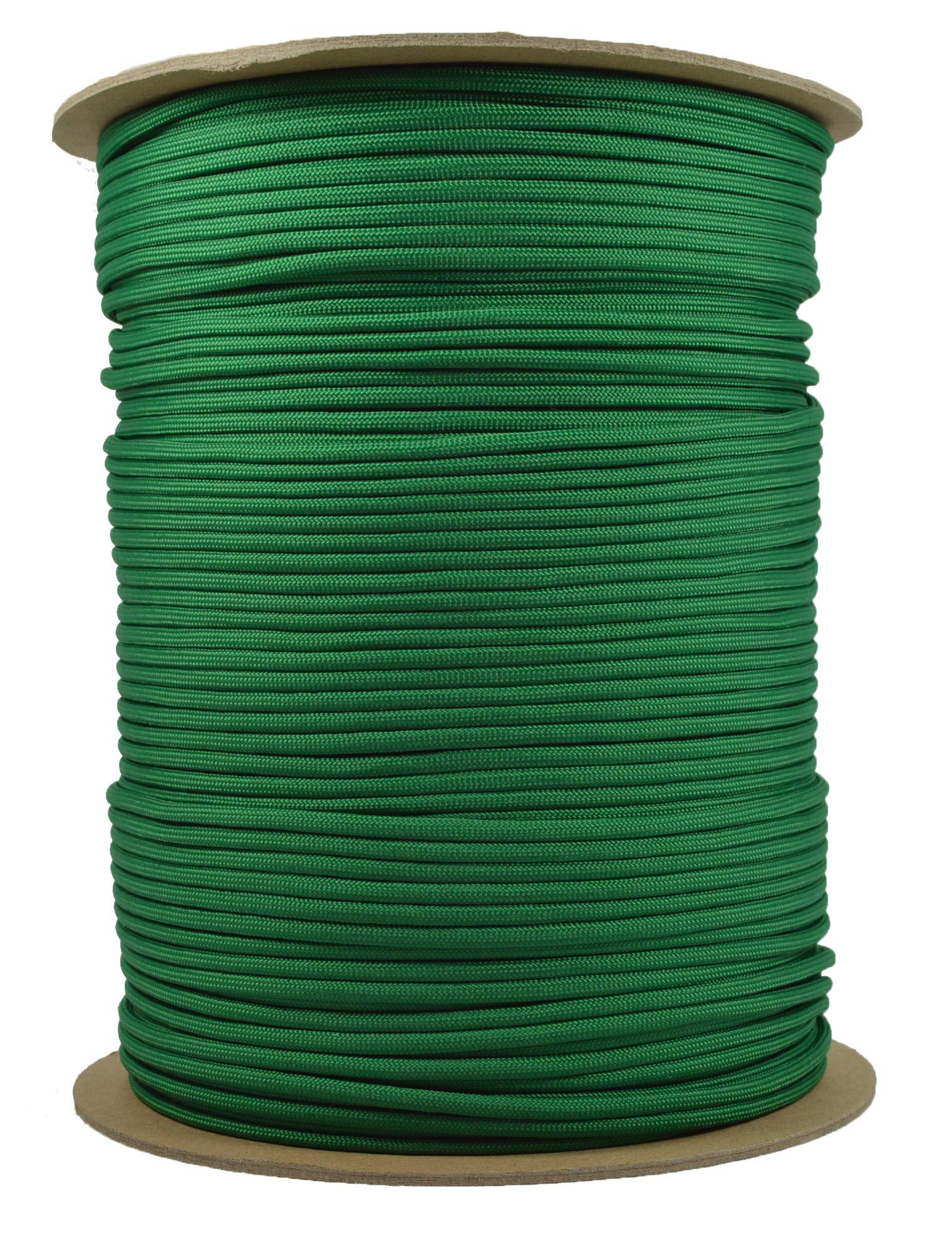 Kelly Green Mil-Spec Commercial Grade 550lb Type III Nylon Paracord - 1000 Foot Spool
