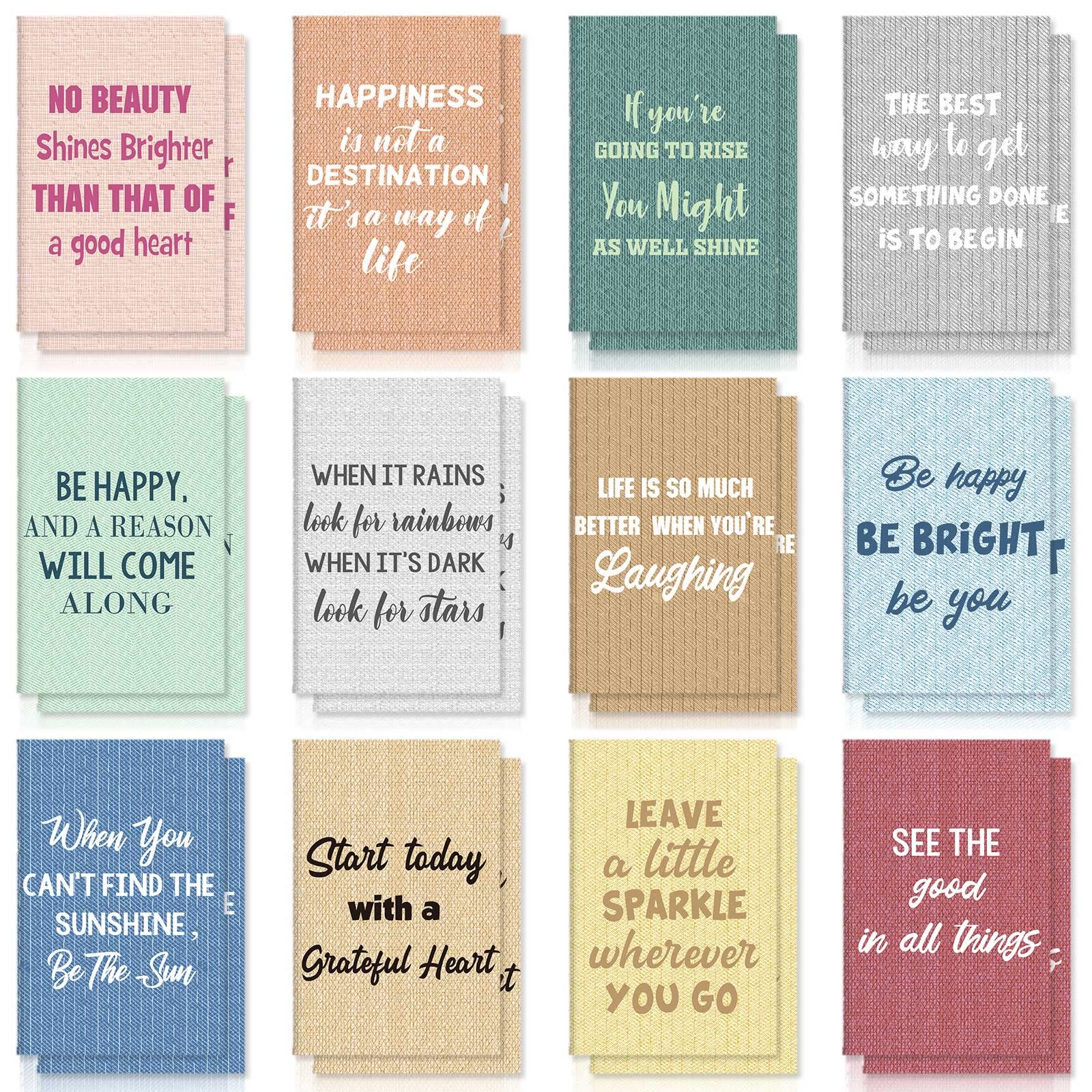 Zonon 24 Pcs Mini Colorful Notebooks, Funny Motivational Journals Notepads Inspirational Notepads Small Pocket Notebook for Kids Teacher School Office Gift Bulk Prizes Travel Supplies(Retro Style) — image 1