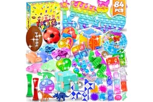 84Pcs Party Favors for Kids,Fidget Toys Pack,Bulk Toys for Kids Party Favors,Goodie Bag Stuffers,Carnival Prizes,Treasure Box
