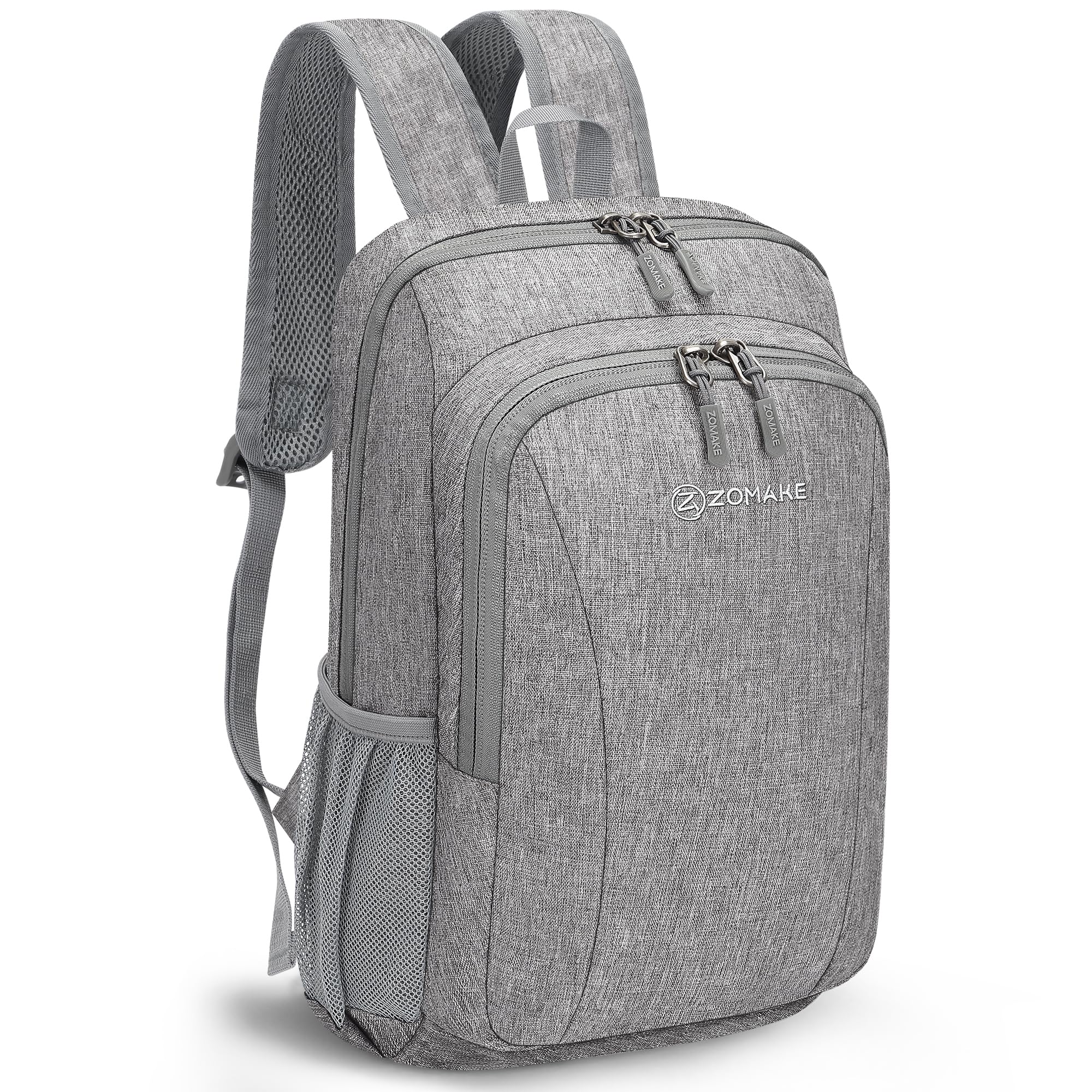 ZOMAKE Small Backpack,10L Lightweight Rucksack for Men Women, Small Hiking Back Pack, Travel Walking Running Daypack Light Bag (Grey)