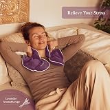 Qomfor Microwavable 1.5kg Weighted Neck Shoulder Wrap Lavender Scent view 5