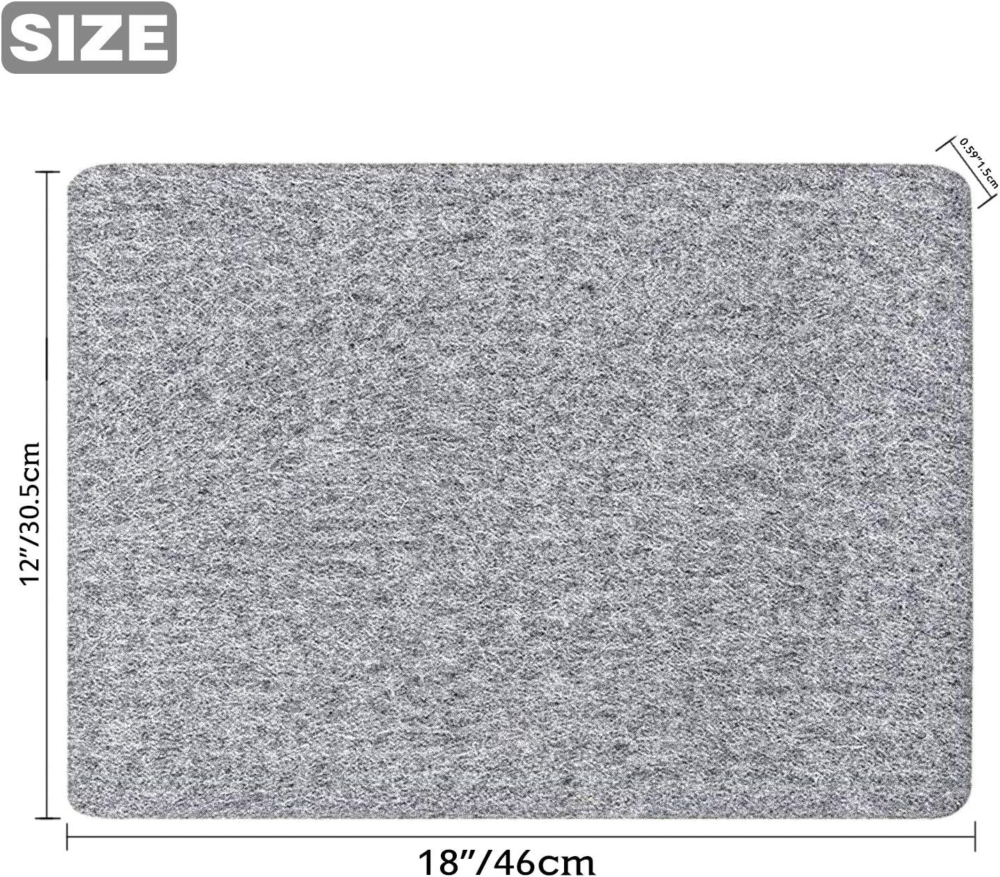 MEEQIAO Wool Ironing Pad, 0.59" Thick Wool Pressing Mat for Quilting, Ironing, Sewing, 100% New Zealand Wool (12"X18") - Image 3