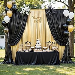 Outpain Thick 10 ft x 10 ft Black Sequin Backdrop
