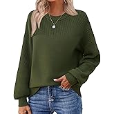 Zeagoo Women's 2026 Fall Chunky Knit Sweater Oversized Crewneck Long Sleeve Winter Cotton Pullover Sweaters Jumper Tops