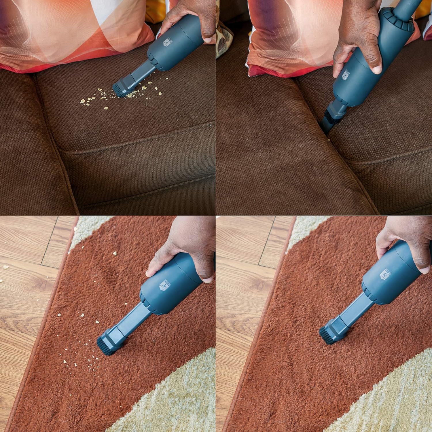 Cordless Mini Vacuum Cleaner - USB Rechargable Lithium Battery Handheld Vacuum Sucking and Blowing for Cleaning Dust, Car, Laptop, Piano, Computer Keyboard, Desk, Hairs and Crumbs (Portable Power): Home & Kitchen