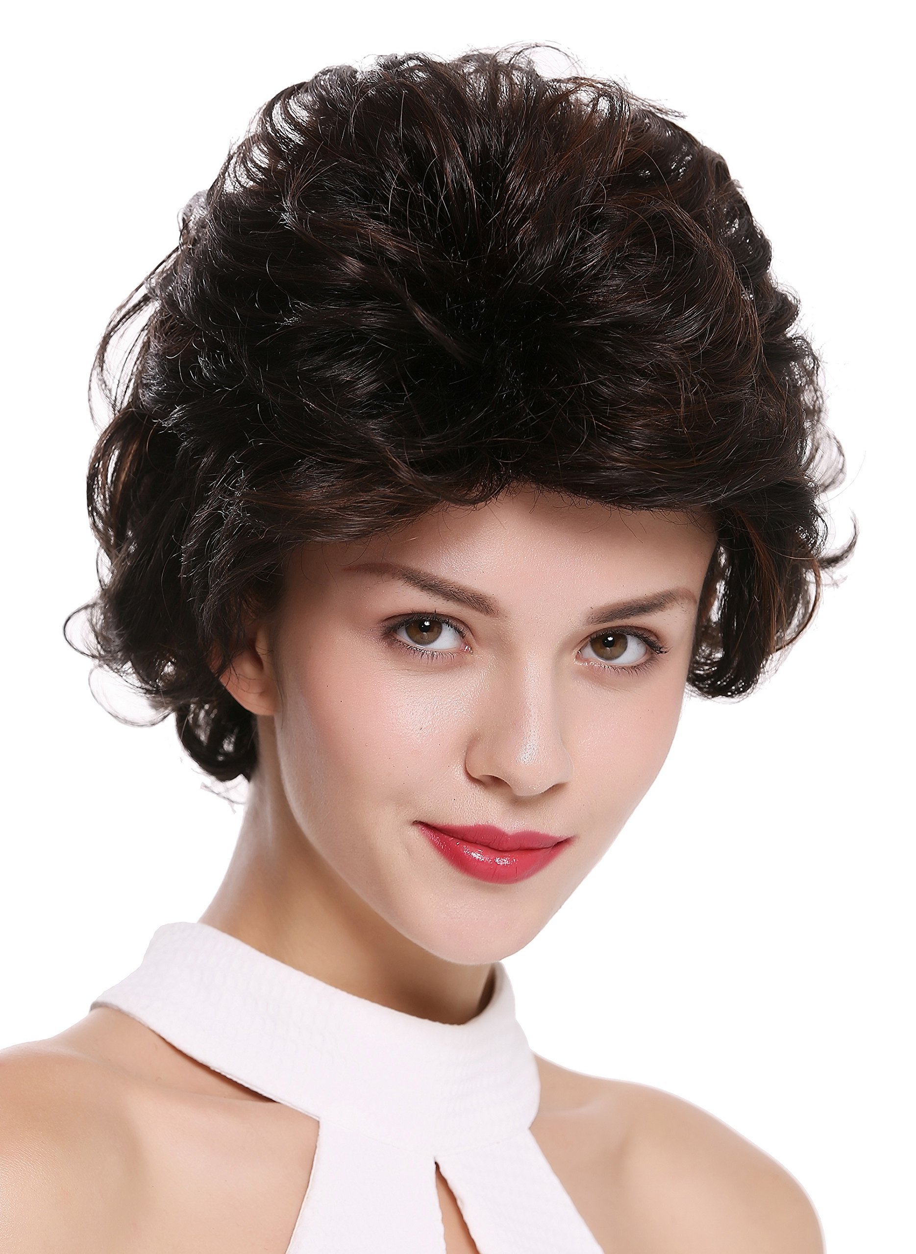 WIG ME UP - M-270-2BH30 Lady Quality Wig short wild teased voluminous 80s streaked chestnut brown mix