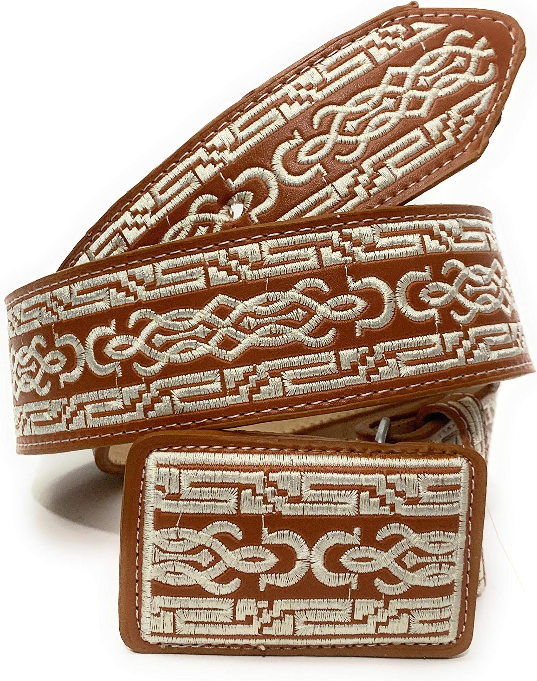 Men's Authentic Charro Saddle western Rodeo Belt, Cinto Charro Bordado Pitiado Style Vaquero Belt