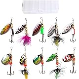 kingforest 10pcs Fishing Lures Spinnerbait for Bass