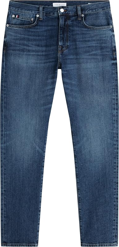 Denton Smoke Blue MW0MW44346 Chaussures Droites pour Homme, Denim (Bleu fumé), 36W/32L