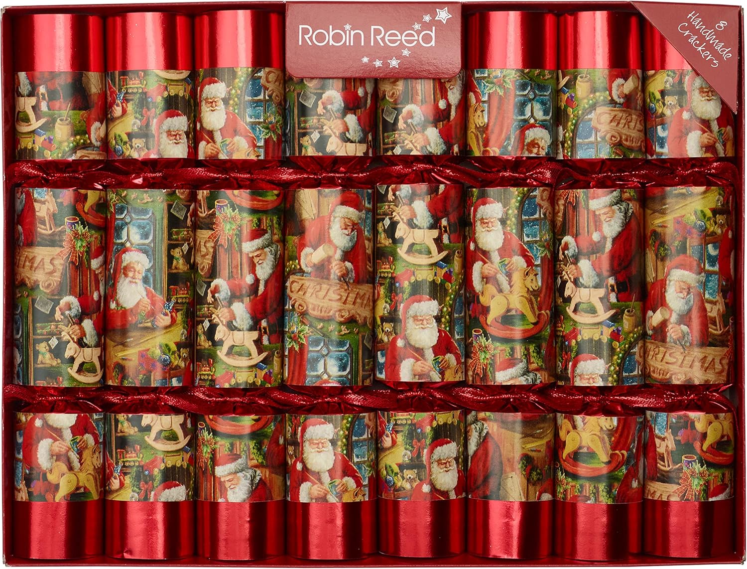 Tree Stands - Robin Reed Handmade Festive Christmas Party Decorations - 8 x 10 inch - Santas Toyshop, Red