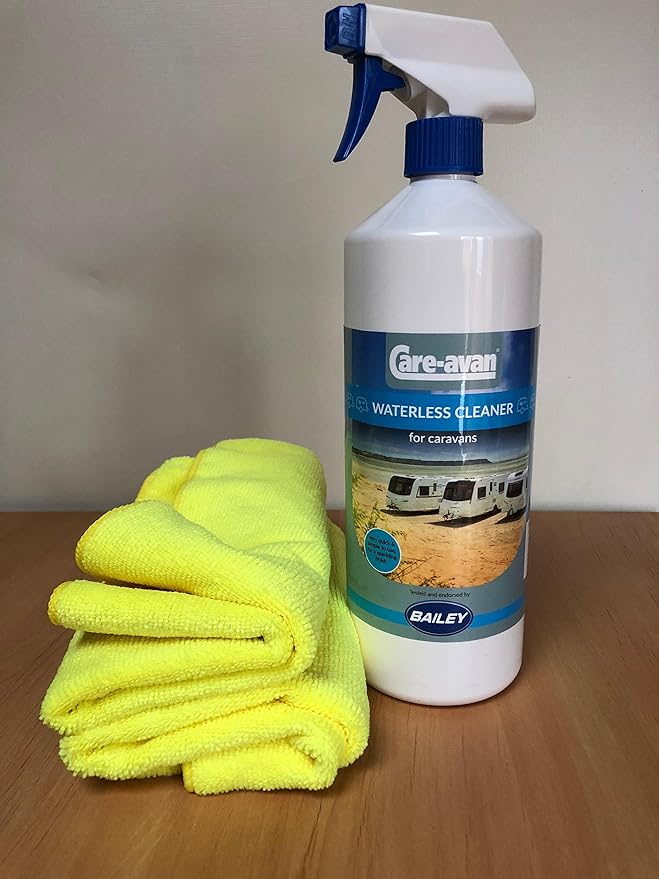Caravan Waterless Cleaner Polish 1 Litre & 2 micro fibre cloths
