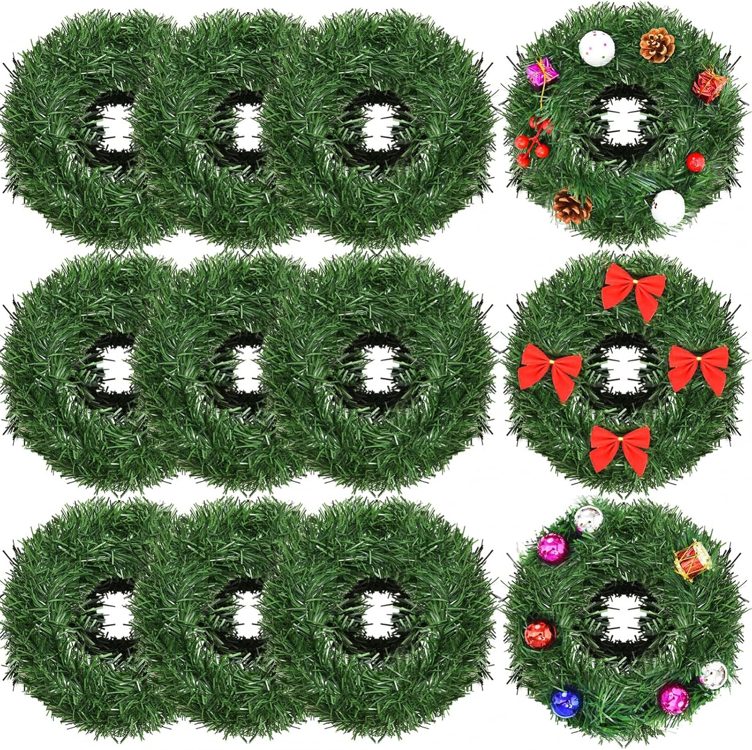 Wreaths, Garlands & Swags - Timoo 240 FT Christmas Greenery Garland, 12 Strands Outdoor Christmas Garland Green Garland Christmas Pine Garland, Green Christmas Garland Greenery Garland Christmas Decorations for Stair Fireplace