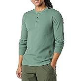Amazon Essentials Henley Long Sleeve Shirts for Men, Regular-Fit Waffle