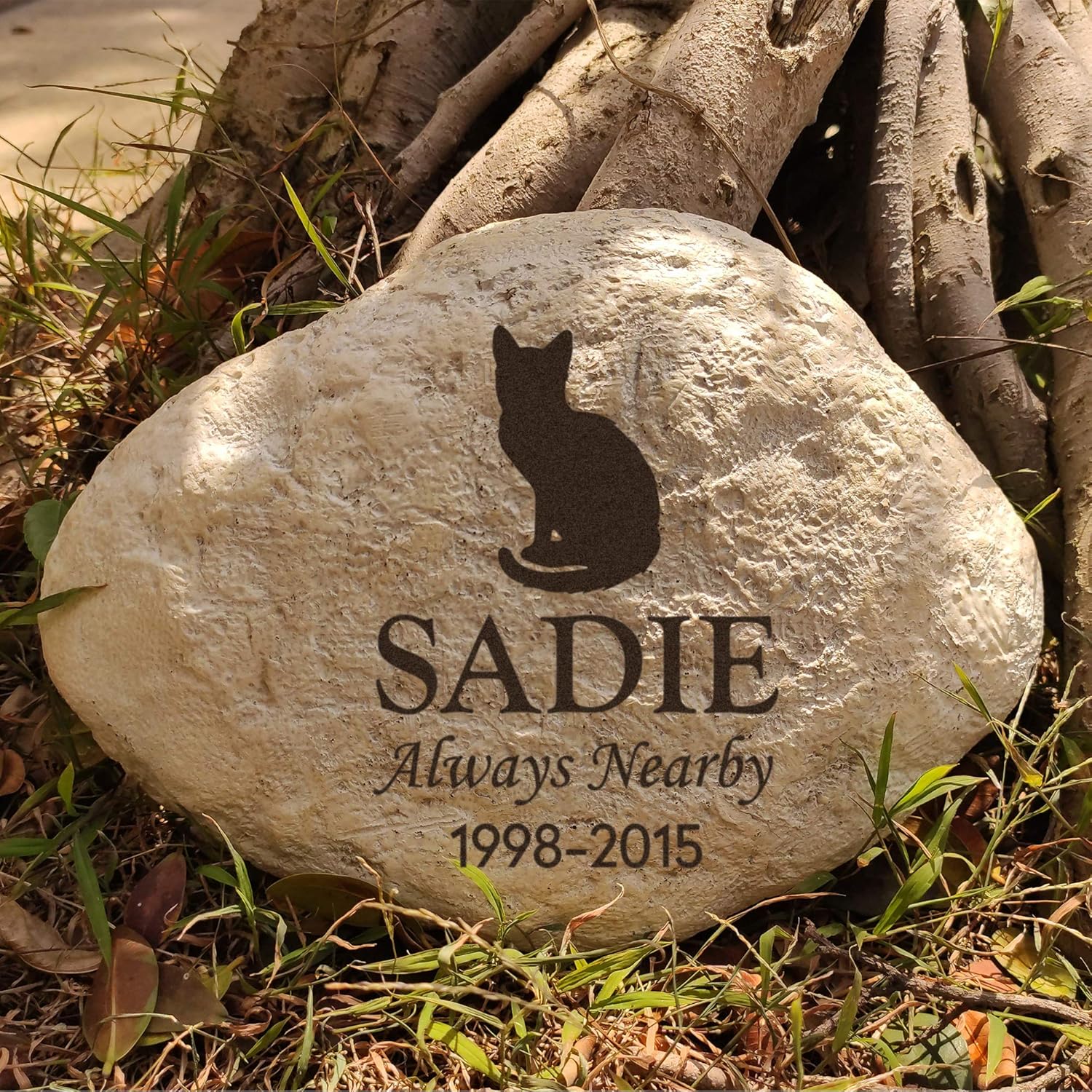 MARYTUMM Personalized Cat Memorial stone, Custom Cat Grave Markers, Cat