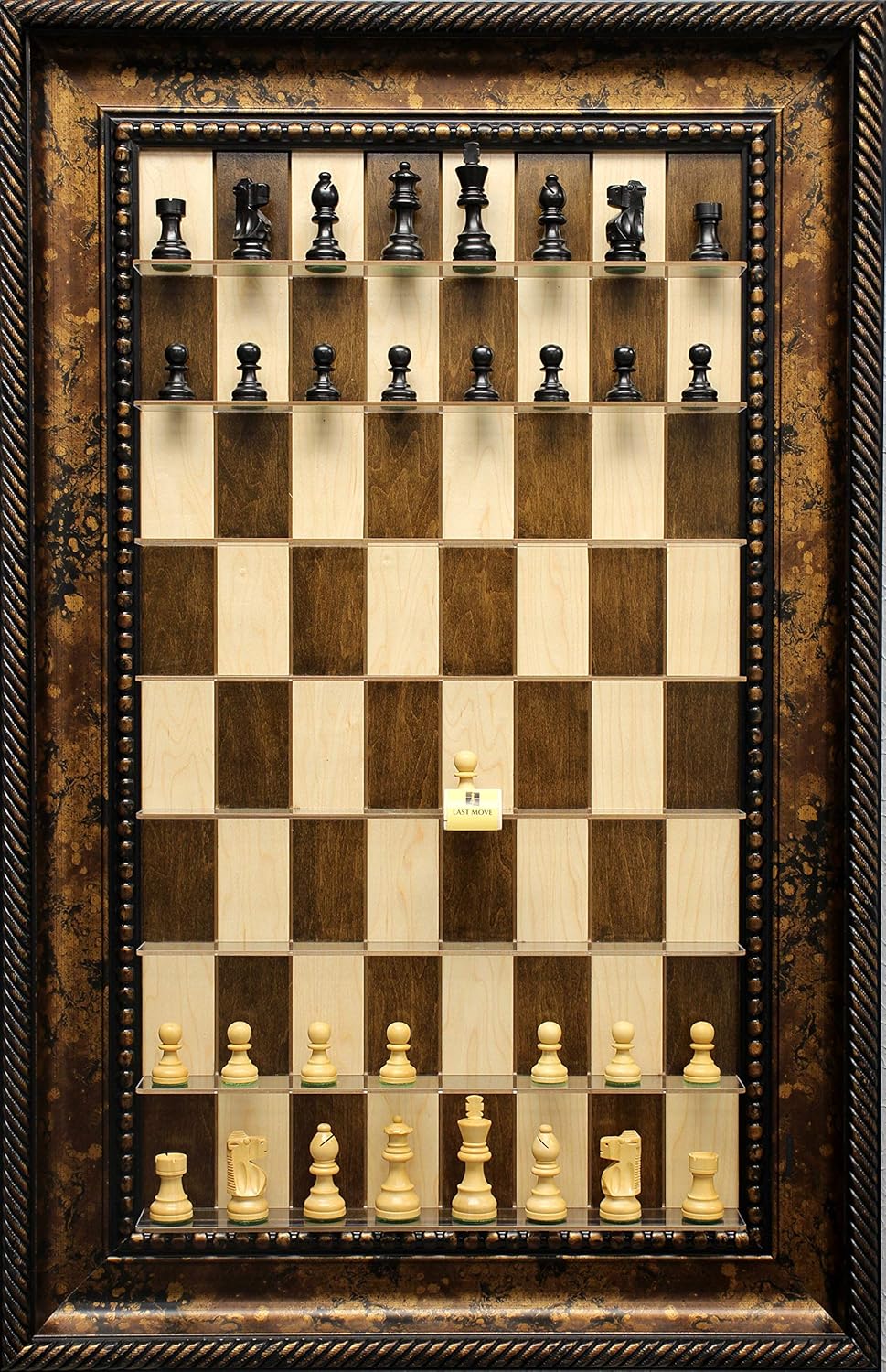 Sencilla Staunton piezas de ajedrez en la serie vertical de pared