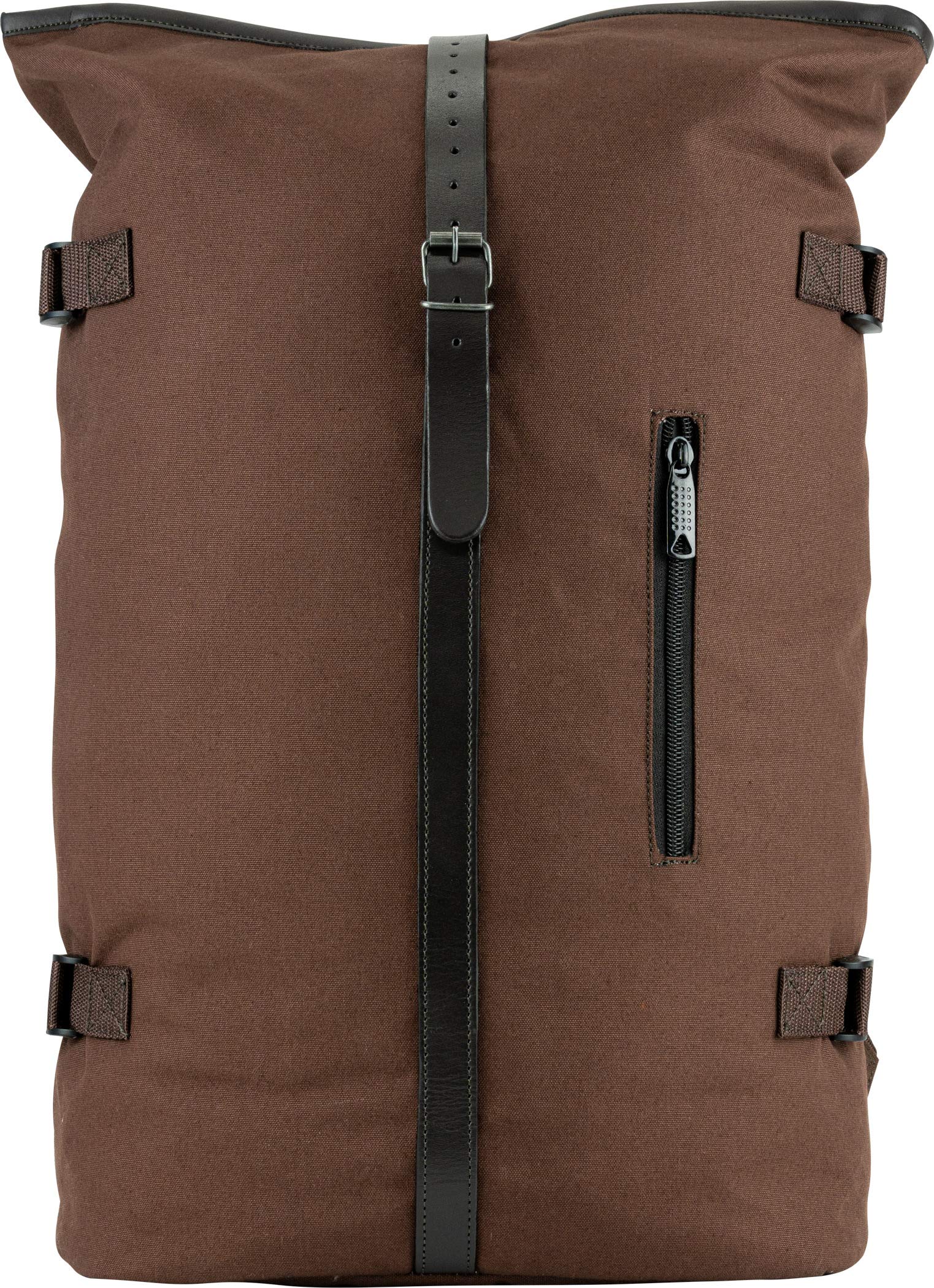 JACK PYKE Heavy Cotton Canvas Fold Top Rucksack Brown