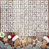 Fainne 100 Pcs 2 Inch Small Stencils for Painting, Santa Style | Reusable Craft Stencils, DIY Scrapbook, Wood Wall Fabric Rock Chalkboard Sign Painting, Home Art Decor Projects
