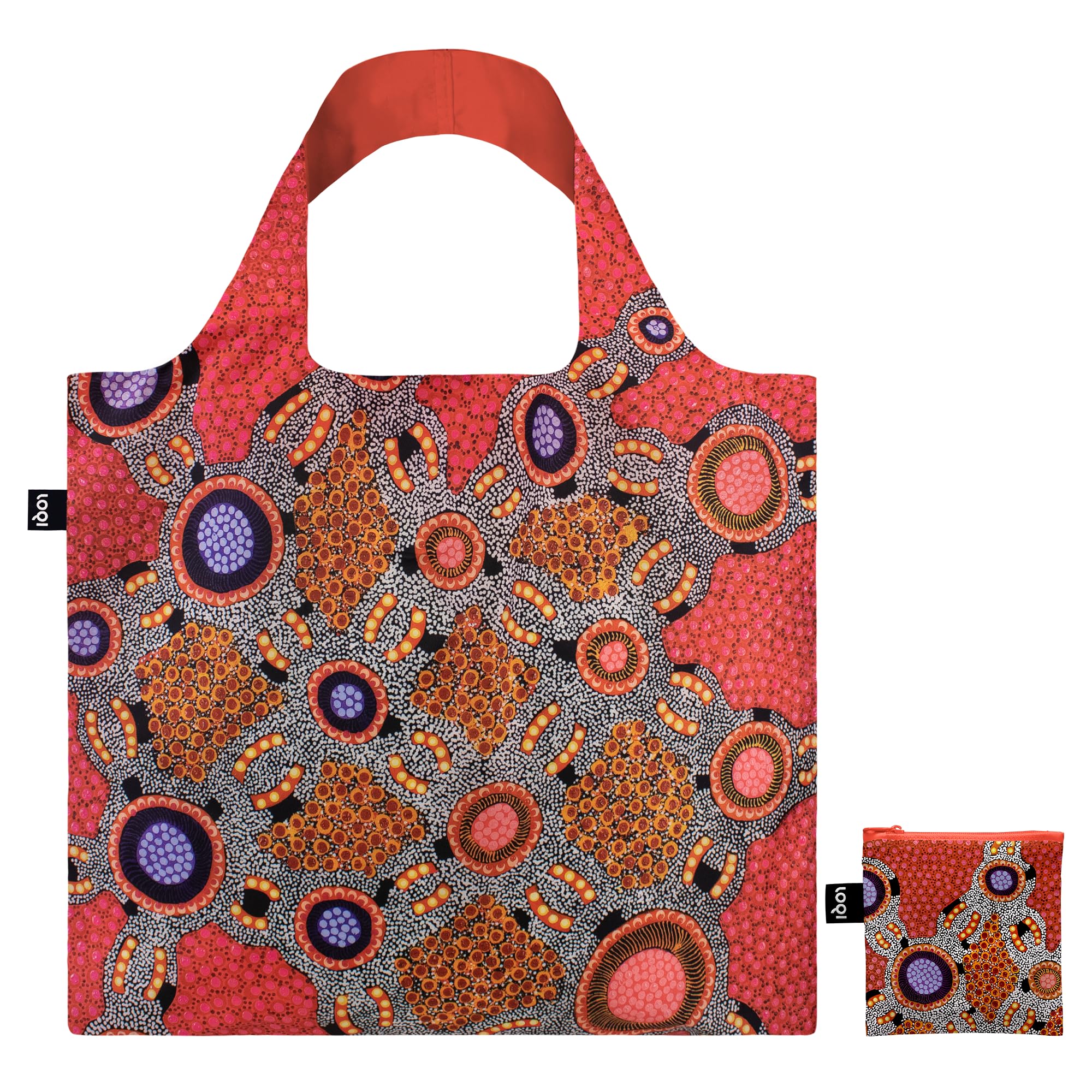 LOQI Jennifer Napaljarri Lewis - Water Dreaming Pink Recycled Bag