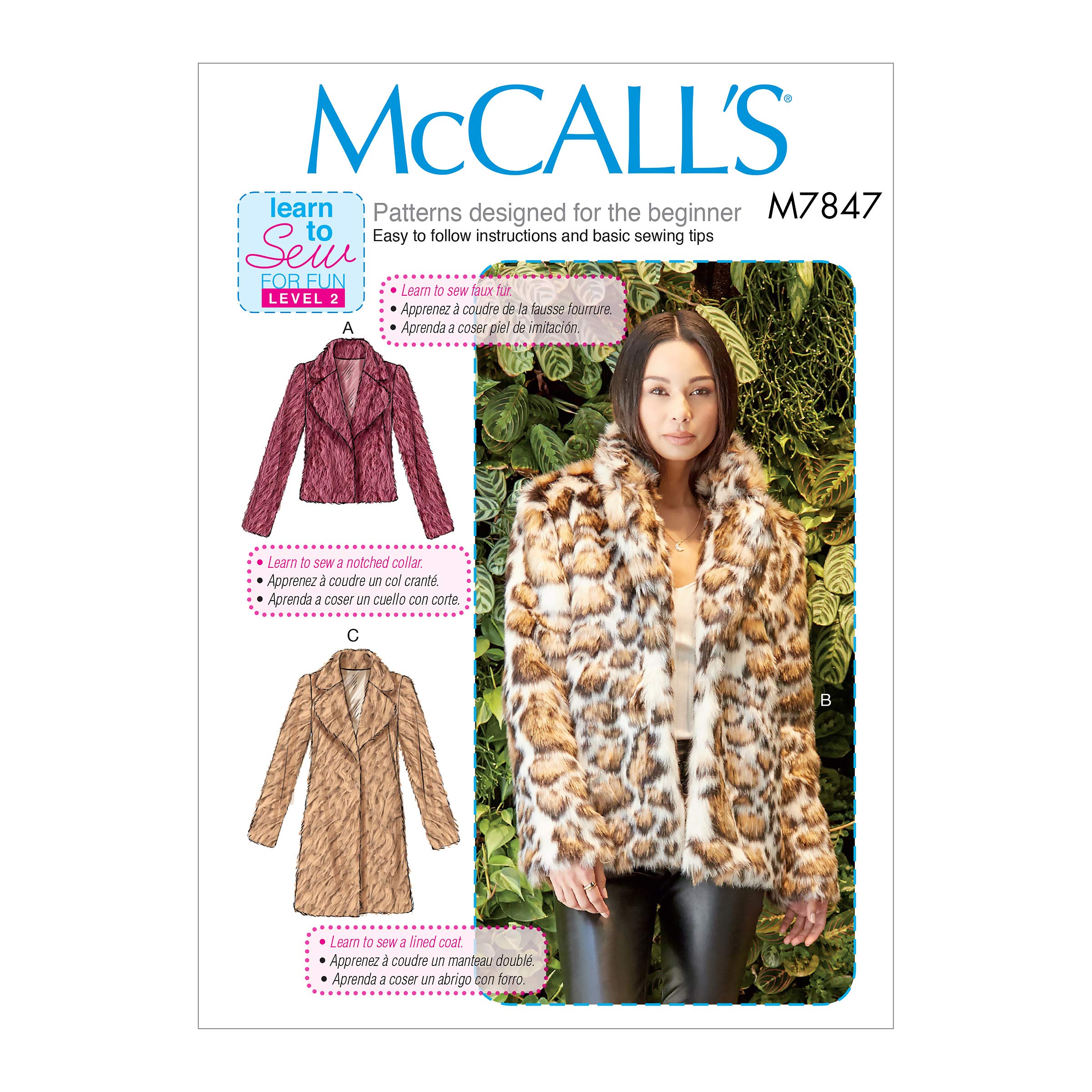McCalls Sewing Pattern M7847 Misses' Coats
