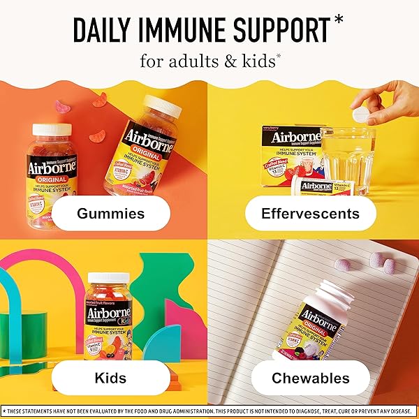 AIRBORNE ELDERBERRY + ZINC & VITAMIN C GUMMIES FOR ADULTS, IMMUNE SUPPORT VITAMIN D & ZINC GUMMIES WITH POWERFUL ANTIOXIDANT VITAMINS C D & E – 50 GUMMIES, ELDERBERRY FLAVOR