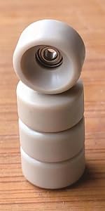 LEEFAI Pro Fingerboard Wheels Handmade Peek Finger Skateboard Wheel- Durable Outdoor Street Bowl Wheels- Measure 8.5x5.0mm