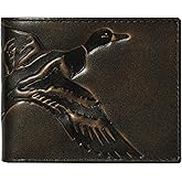 House of Jack Co. Duck Slim Bifold Wallet for Men and Outdoorsmen, Camou Lining, Full Grain Cowhide Leather Wallet, Black