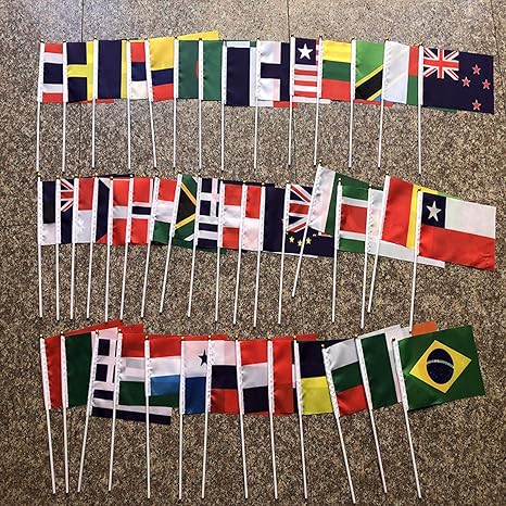 Amazon Co Jp N A 旗を振る各国の小国旗は 小さな赤い旗8号を振って 小さな旗の星の援軍旗をカスタマイズします 14 21cm8ハンドシェイクフラグバー ホーム キッチン