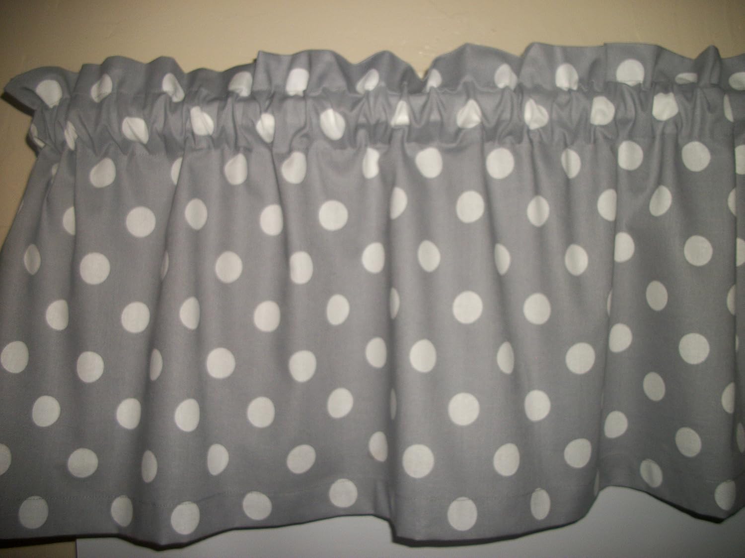 Amazon Com Gray Polka Dot Country Farm Kitchen Fabric Curtain