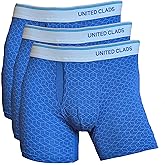 United Clads Men's Premium Quality Classic Fit Boxer Briefs - 6 inch Inseam - 3 Pack