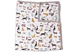 Little Unicorn Premium Quilted Throw | Super Soft, Multi-Layered Muslin XL Blanket| Great for Kids & Families (Woof)