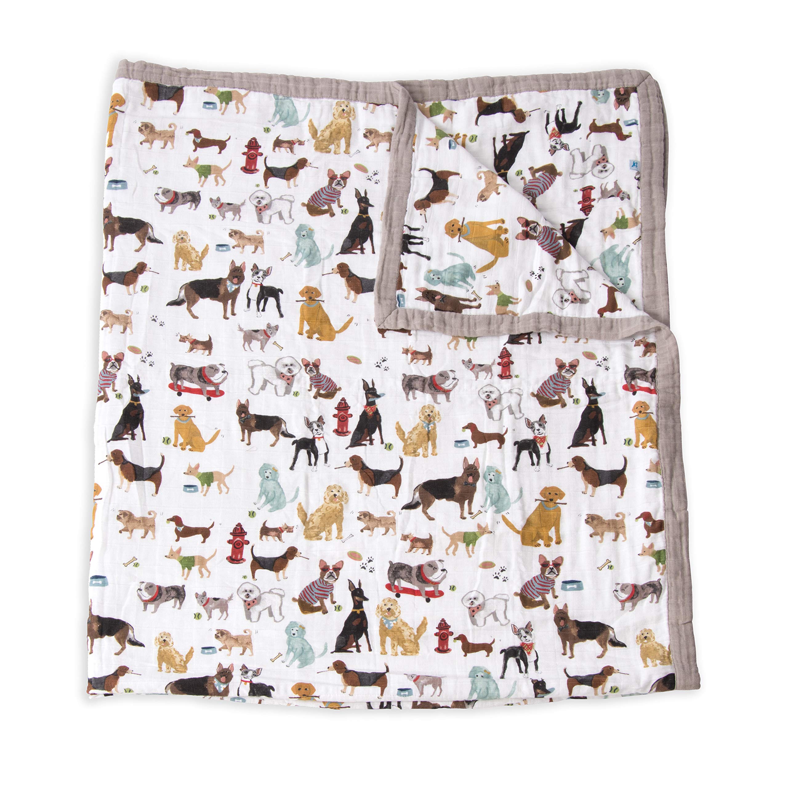 Photo 1 of Little Unicorn Premium Quilted Throw | Super Soft, Multi-Layered Muslin XL Blanket| Great for Kids & Families (Woof)