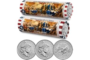 2026 P & D Set • Emerging Liberty Dime Declaration of Independence DOI Coin Rolls • America 250th