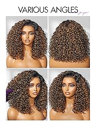 LUVME HAIR 100% Human Hair Wigs Curly Deep Wave