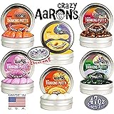 Crazy Aaron's Putty Mini Tin Gift Set Bundle (Sample Set 3) with Super Fly, Neon Flash, Super Lava, Amber, Love Air…
