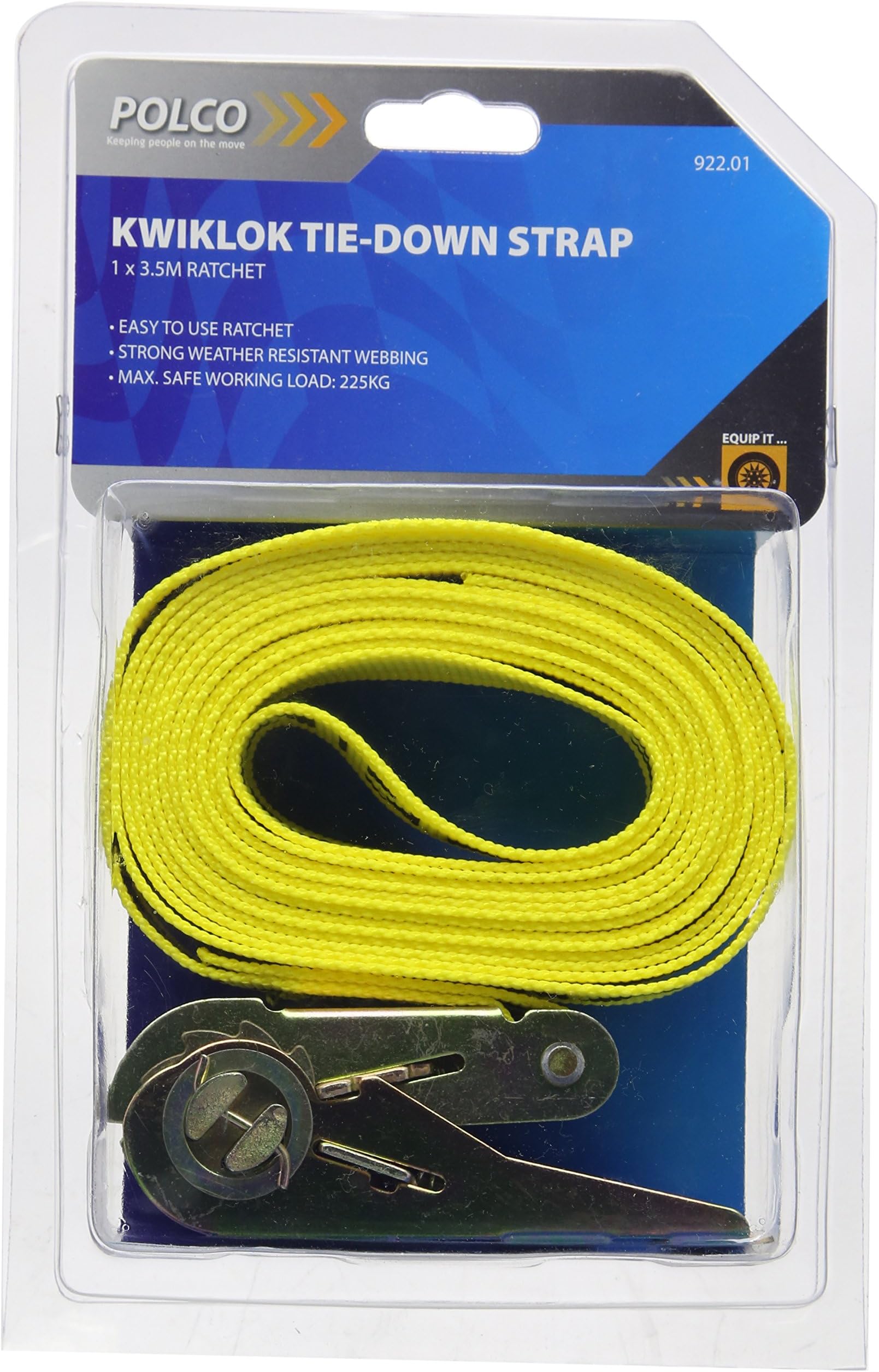 Polco Kwiklok 922.01 3.5m Ratchet Tiedown Strap