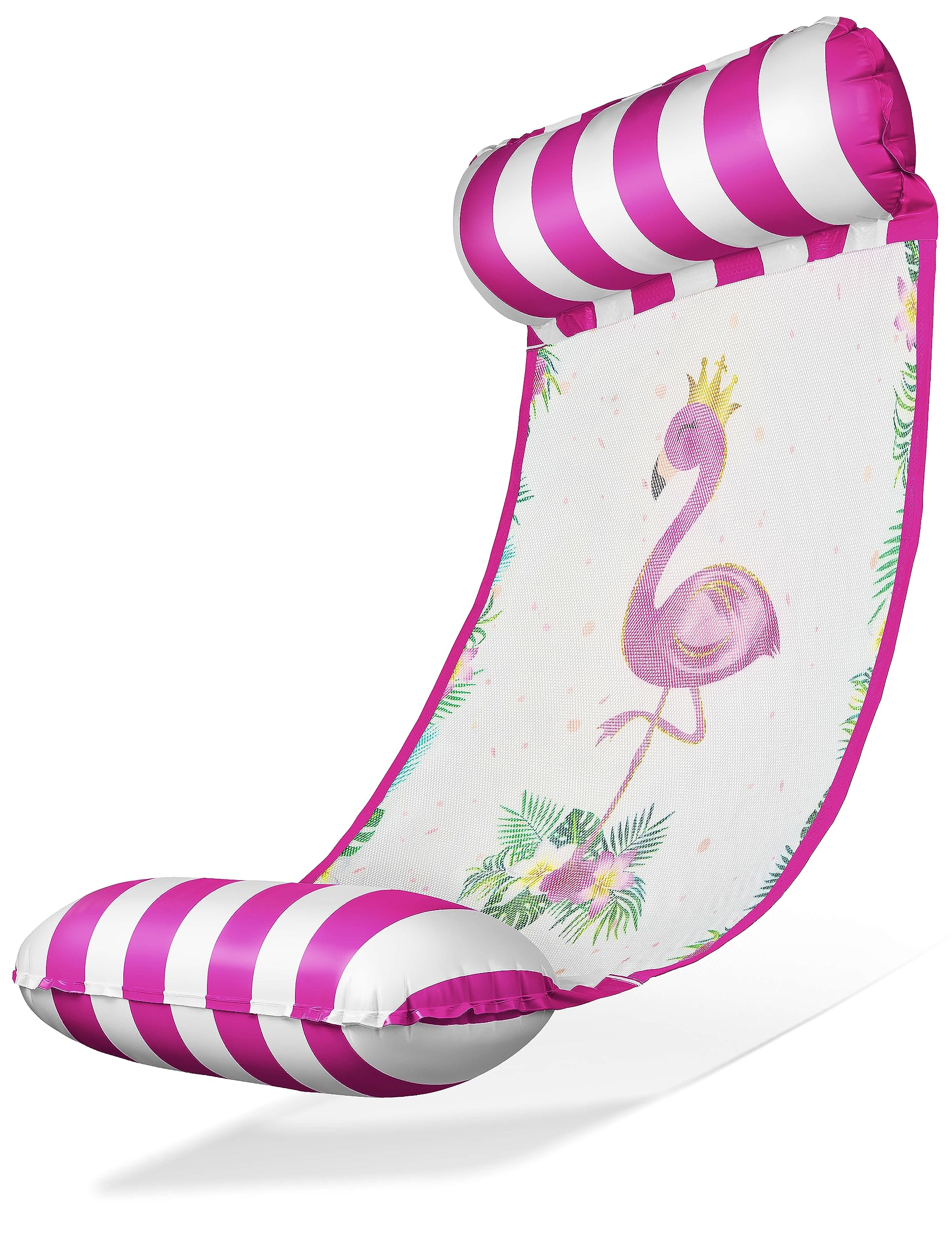 Balinco Water Hammock, Water Mattress, Water Mat, Swimming Bed, Air Mattress with Armrests, Floating Lounger, Relax Lounger, Water Toy for Children and Adults (Flamingo Pink)