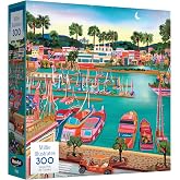 RoseArt - Millie Illustrates - Vieux Port De Cannes - 300 Piece Jigsaw Puzzle - Colorful Scenic Travel Art Illustrated Puzzle for Adults