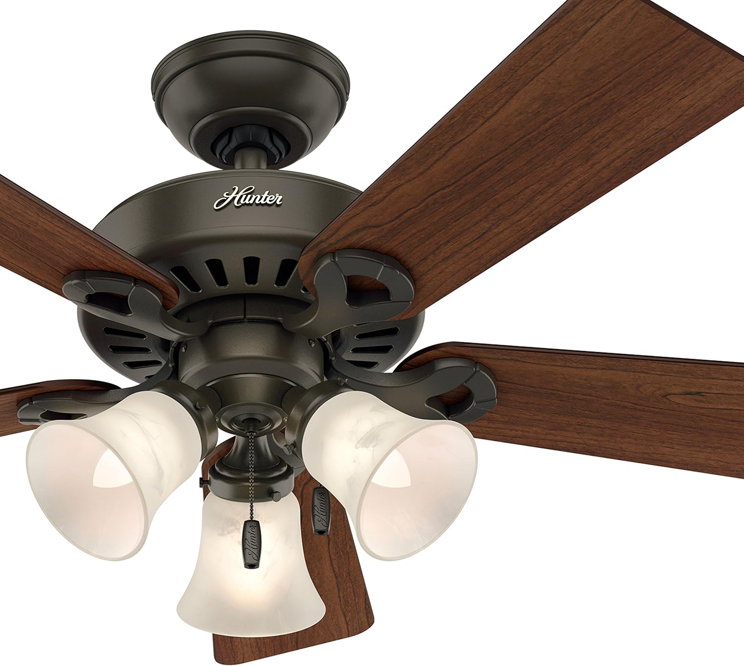Hunter Fan 44 inch Traditional Bronze Finish Ceiling Fan with Swirled
