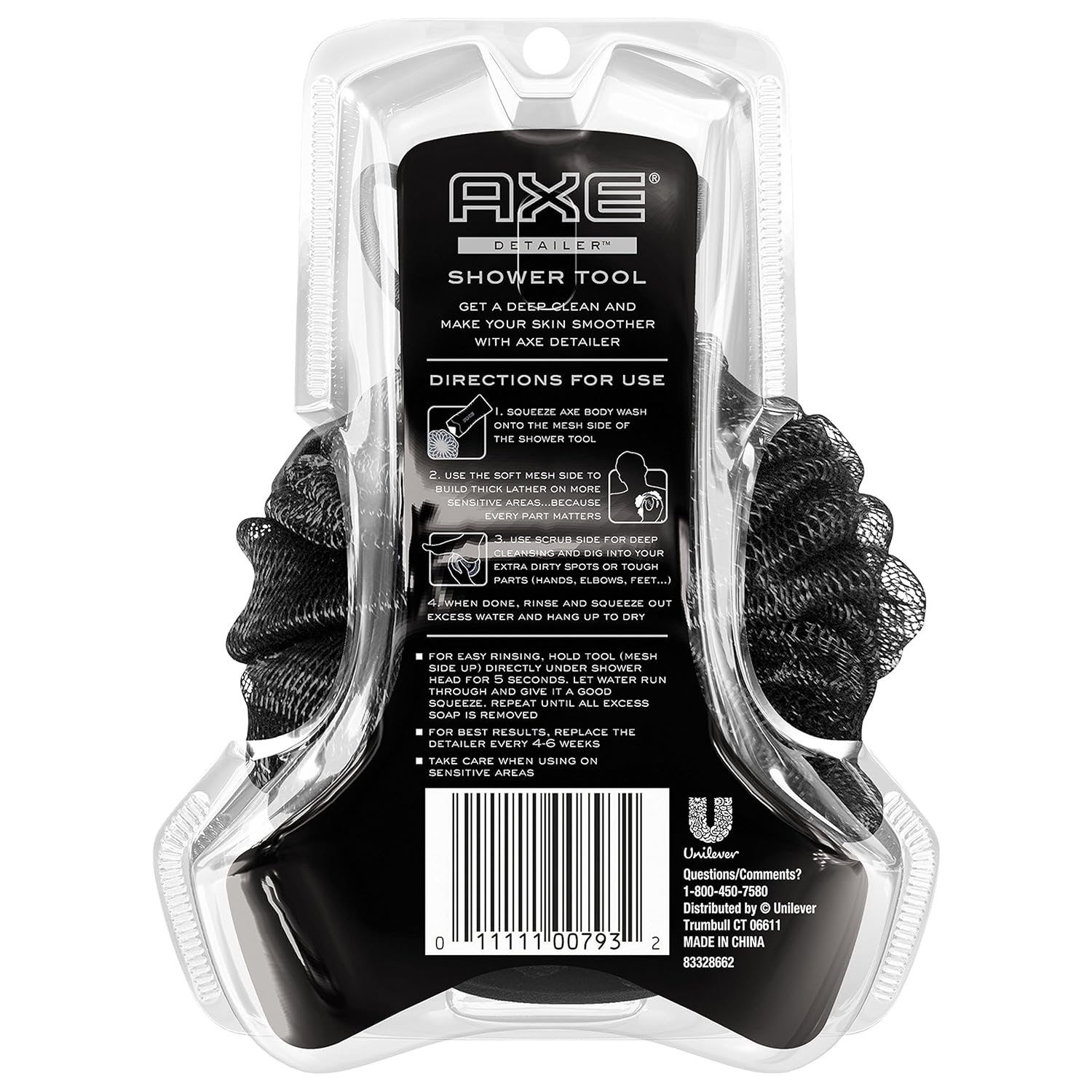 AXE Shower Tool, Detailer 1 ea, Pack of 4 : Bath And Shower Gels : Beauty