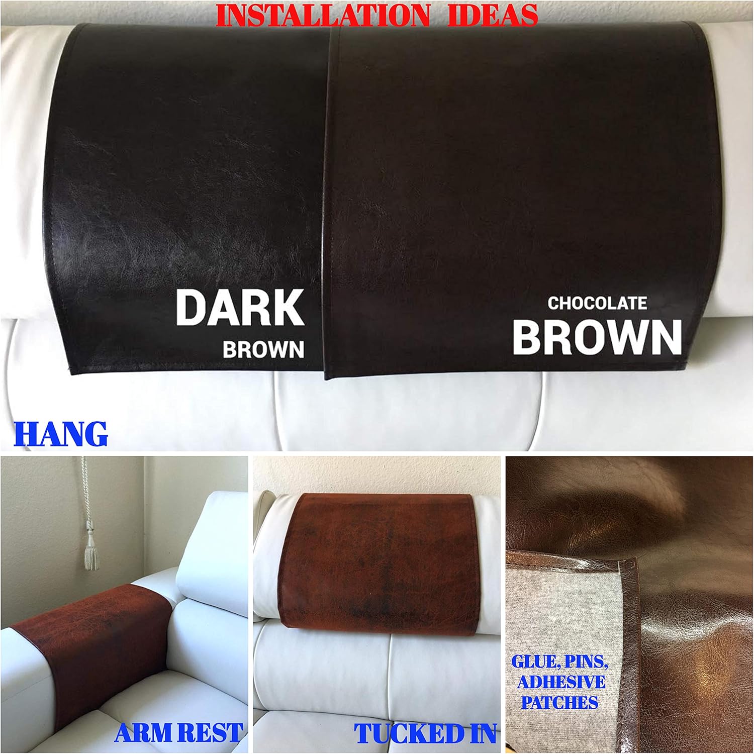 RV Cover Chaise Loveseat Theater Seat Chair Caps Headrest Pad Protector