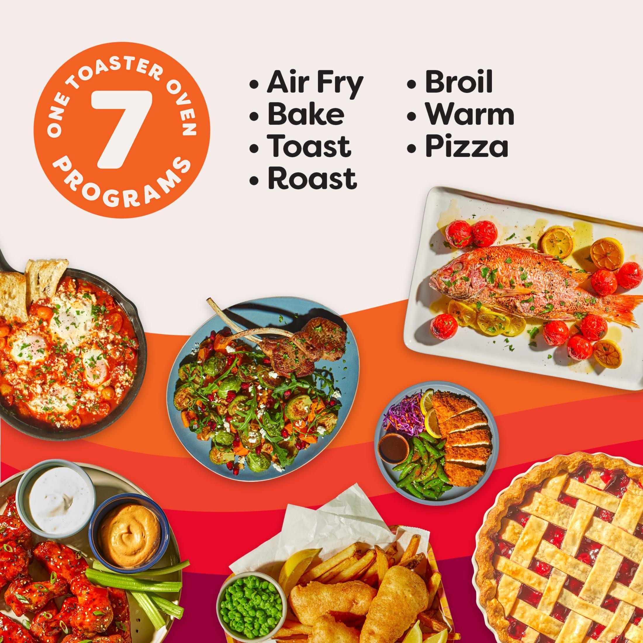 Instant Pot 4-Slice InstantHeat 7-in-1 Air Fryer Toaster Oven, Air Fry, Bake, Toast, Roast, Broil, Warm, and Make Pizza