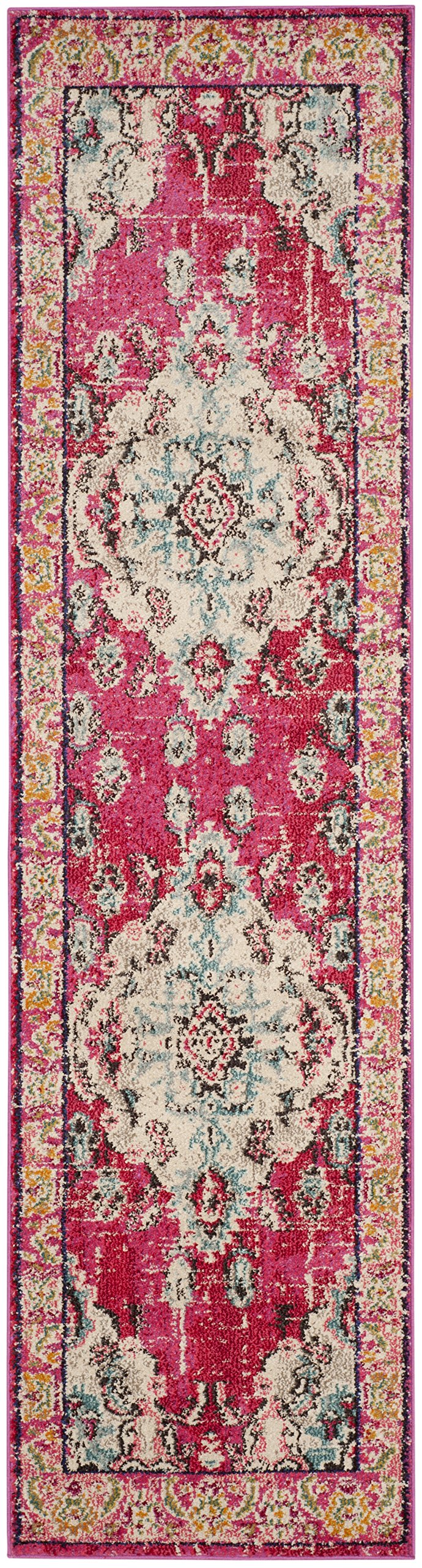 safavieh monaco collection on Safavieh Monaco Collection Mnc243d Bohemian Chic Medallion Distressed Runner 2 2 X 6 Pink Multi Pricepulse