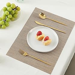 Leetaltree Light Brown Placemats Set of 12 - Heat