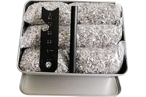 EGREEN Emergency Fire Starter 3.15" Ferro Rod Striker Magnesium 6 Bags Waterproof Tin Box for Camping Hiking Bushcraft Backpacking Outdoor Survival Bug Out Bag Prepareness