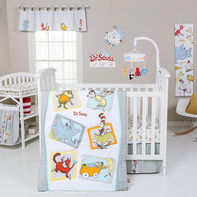 Amazon Com Trend Lab Dr Seuss Friends 5piece Crib Bedding Set Multi 30016 Baby
