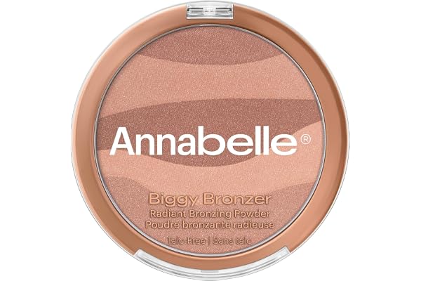Annabelle Biggy Bronzer Radiant Bronzing Powder Talc-Free, Haute Gold, Vegan, Cruelty-Free, Paraben-Free, Fragrance-Free, Hyp
