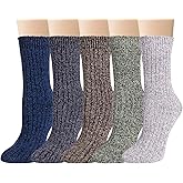 Loritta Wool Socks for Women, Winter Warm Stocking Stuffers Gifts for Women Cabin Crew Hiking Boot Socks