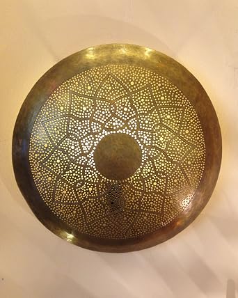 Orientalische Wandlampe Messinglampe Marrakesch Gold Rund Amazon
